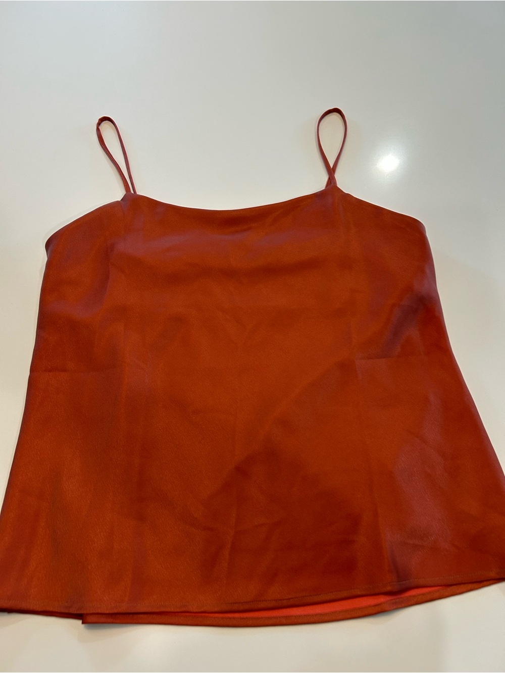 SPANX Burnt Orange Satin-Look Slip Tank